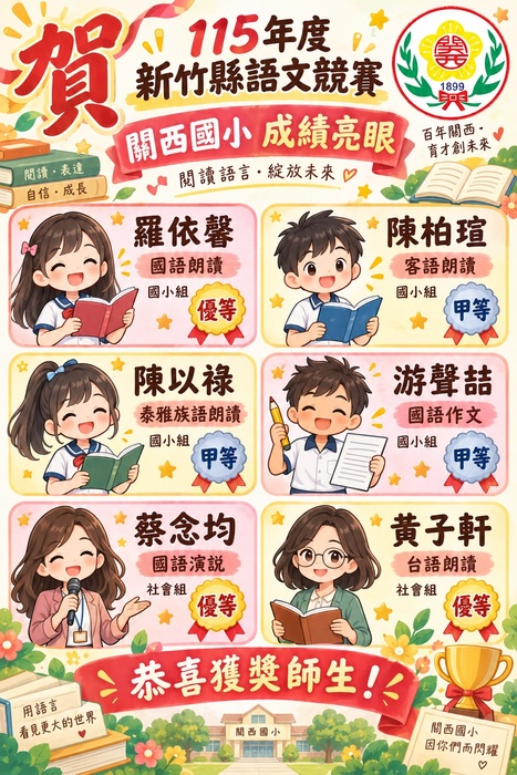 115新竹縣語文競賽成績