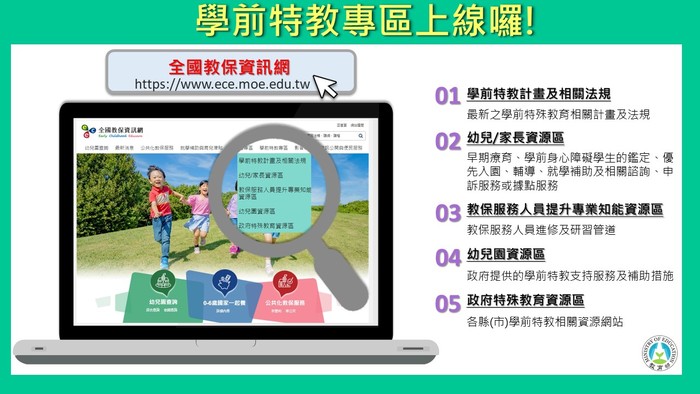 轉知 全國教保資訊網新增「學前特教專區」囉！圖片